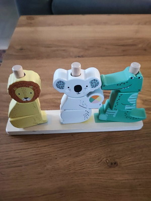 Fisher Price Wooden Animal Stacking Toy like new