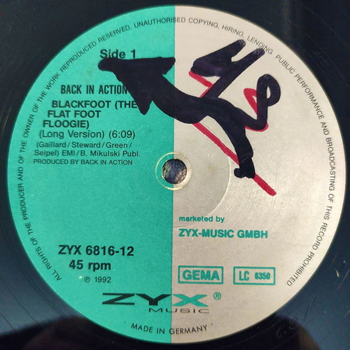 Back In Action Blackfoot The Flat Foot Floogie 12'' vinyl used, 1992 Germany