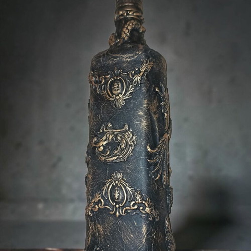 Handmade decorative bottle with nautical theme