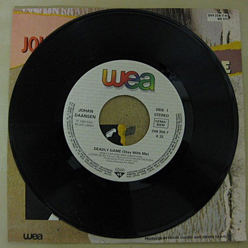 Johan Daansen Deadly Game 7" single like new, rock
