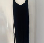 Black elastic dress with white side stripe medium, like new