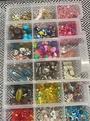 Various beads used, pack in A4 size box