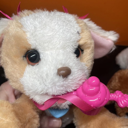 FurReal Friends Li'l Big Paws Tug 'n Love Bouncy Pet like new interactive plush dog