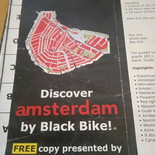 Amsterdam map used, pack of 2 maps