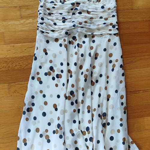 Zara Basik Sleeveless Dress L Used, Polka Dot Pattern