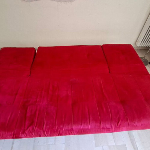Sofa bed 3-seater by Entos by Sato used, velvet fabric