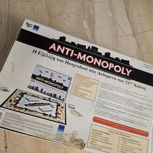 Anti-Monopoly board game used, Greek edition