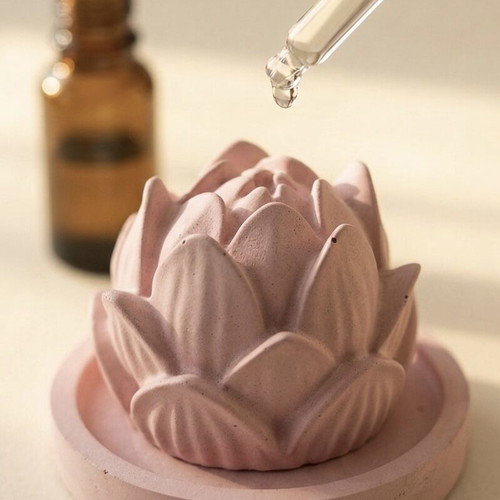 Aroma Stone Diffuser Lotus Flower new with 10ml fragrance