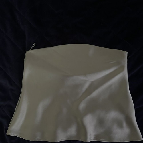 Zara satin strapless top size M used, sage green