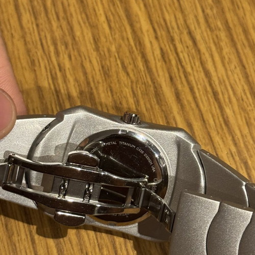 Oakley Time Bomb vintage 2000s watch, matte stainless steel