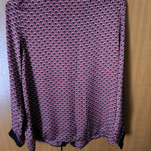 Jubilee long-sleeve cotton satin shirt like new, multicolor