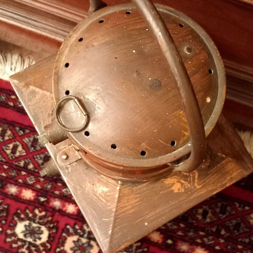 Nautical lantern used, old brass