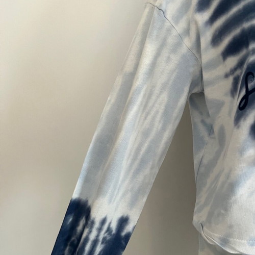 Ocean Drive tie-dye sweatshirt set new, white and blue, size S