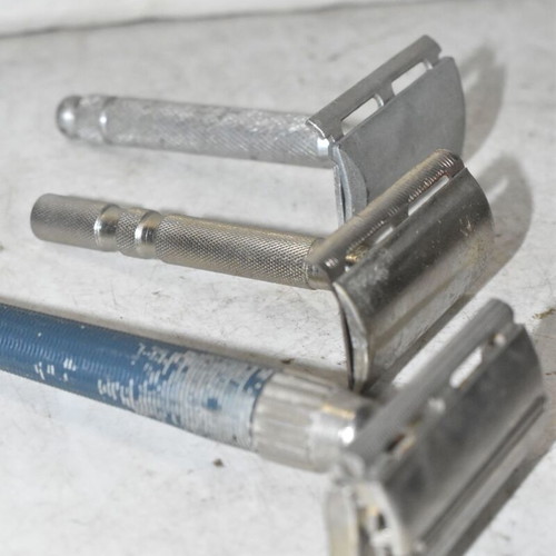 Vintage Safety Razors set of 3 used, including Gillette
