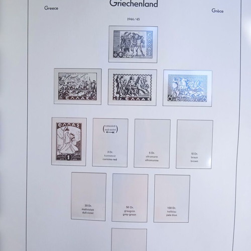 Greek Stamps Collection in Leuchtturm Album new