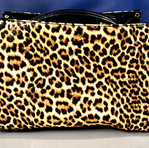 Animal print τσάντα χειρός