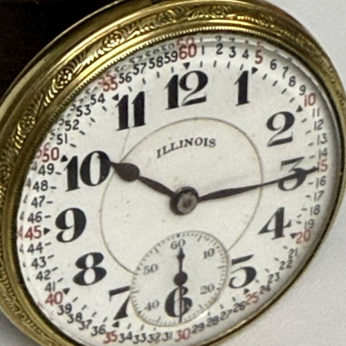 Vintage Illinois Bunn Special pocket watch used, gold 14k