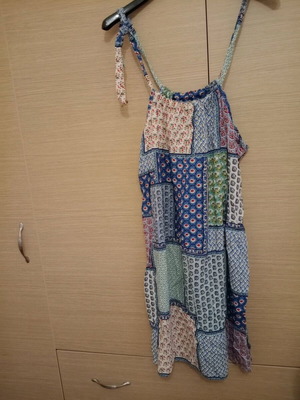 Spaghetti strap blouse used, multicolor, size M
