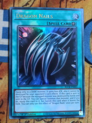 Dragon Nails Yu-Gi-Oh! κάρτα Equip Spell σαν καινούργιο