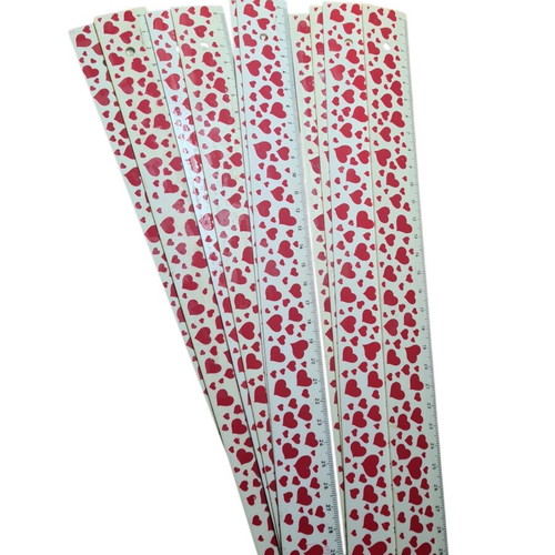 Rulers 30cm like new, pack of 10 with hearts