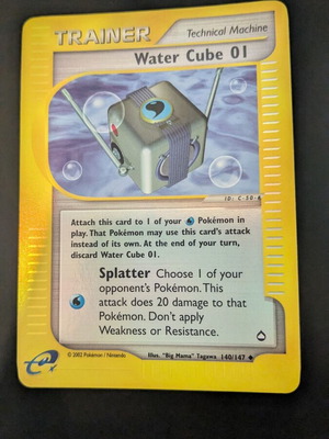 Pokémon Water Cube 01 Aquapolis card used Reverse Holo