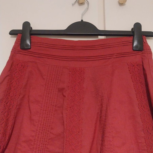 Okaidi skirt 10Y unused, 100% cotton, bordeaux-purple