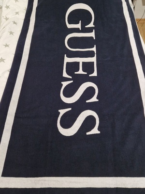 Πετσέτα θαλάσσης Guess καινούργια, σκούρο μπλε 180x100 εκ