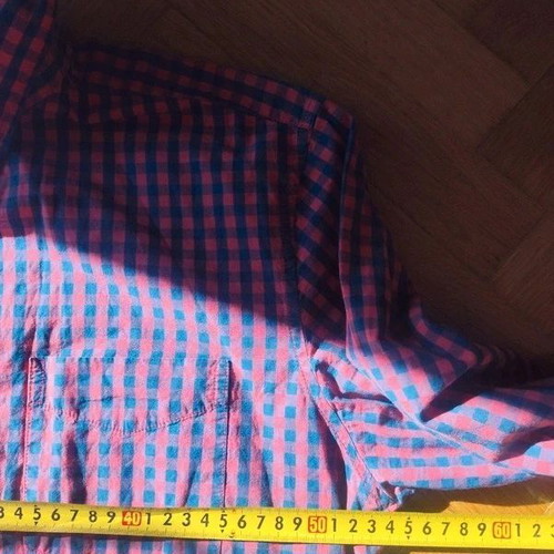 Gap checked shirt size M like new, pink and blue cotton