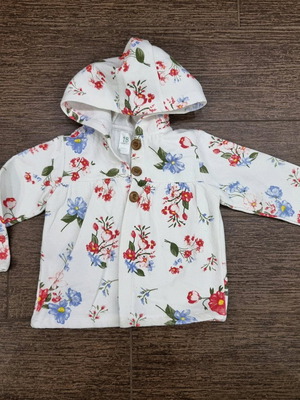 Jacket used for 18 months with hood and buttons