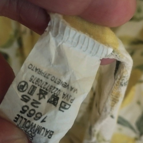 Dress with lemon print, used, white and yellow, one size