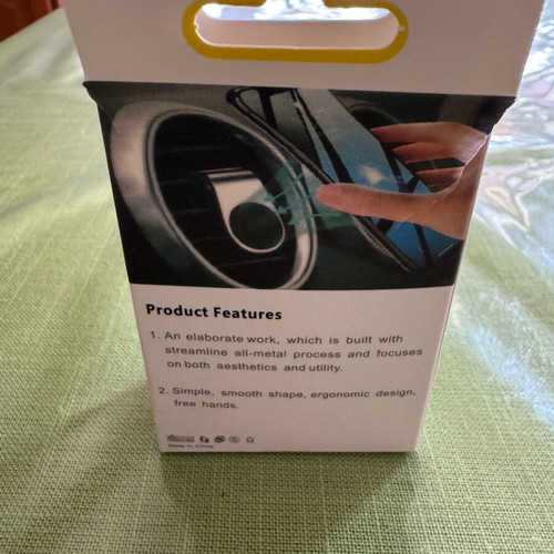 Magnetic phone holder new, black with clip for air vent