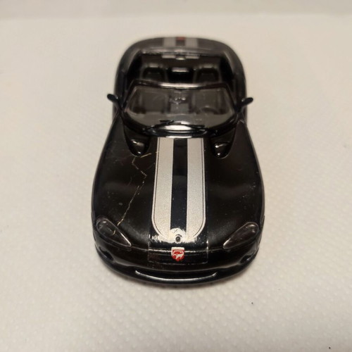 Dodge Viper RT/10 1993 1/43 Scale Diecast Black with Silver Stripes like new