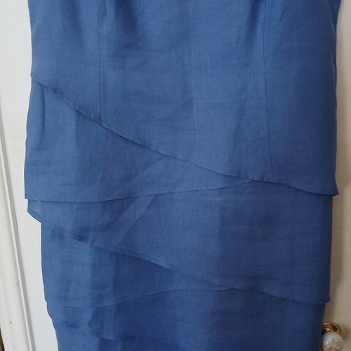 Madeleine blue linen dress like new, medium size
