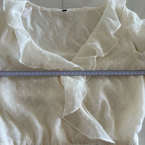 White/Cream dress with polka dots, like new, size S/M