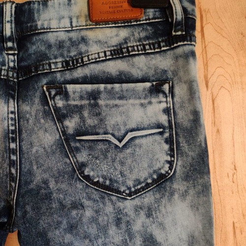 Aggressive Vintage Culture Jeans used, blue acid wash tie dye, size 30