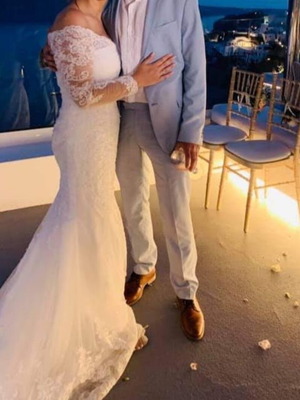 Wedding dress, size M-L, height 1.80m, white