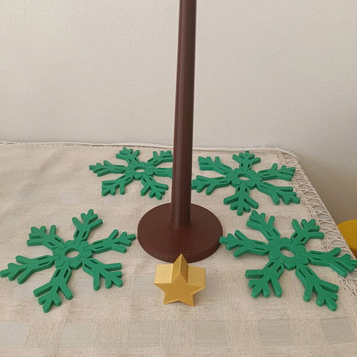 Christmas tree coaster for 4 glasses, new