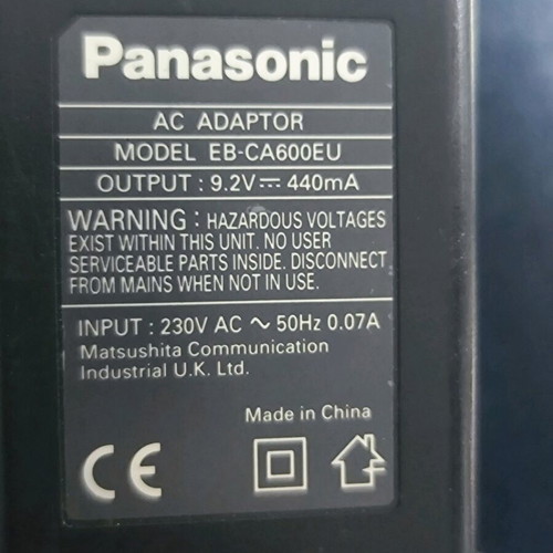 Panasonic EB-CA600EU charger used for old Panasonic phones