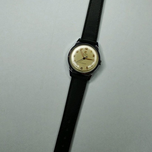 Cyma Triplex Cymaflex NOS watch silver, new, 34mm
