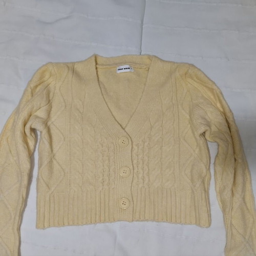 Tally Weijl cropped sweater blouse like new, small medium, yellow