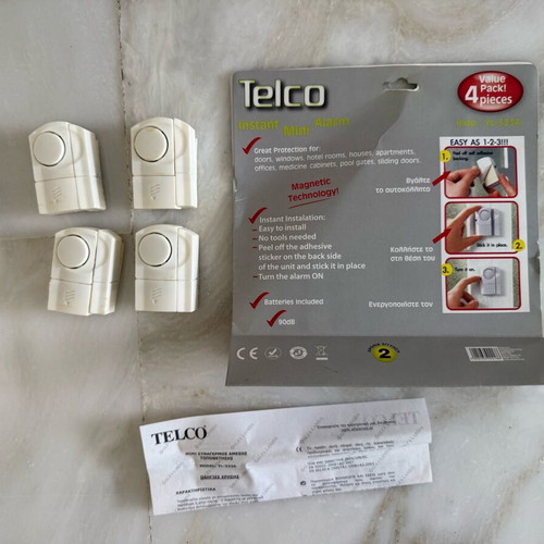 Telco Mini Door/Window Alarm Set of 4 like new