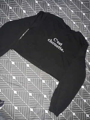 Crop box now black like new with elastic sleeves