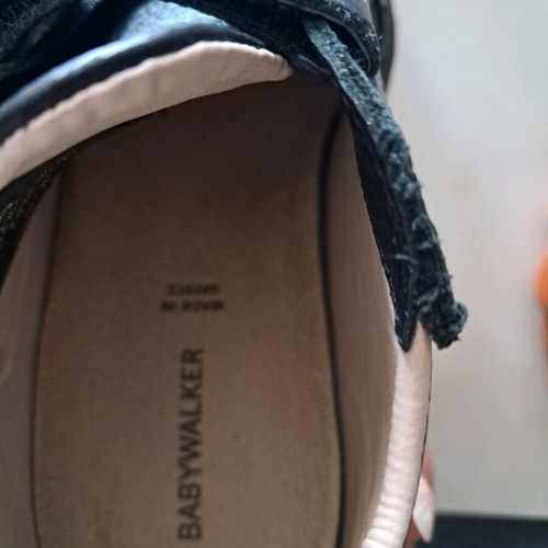 Babywalker Black Leather Shoes Size 28 Like New