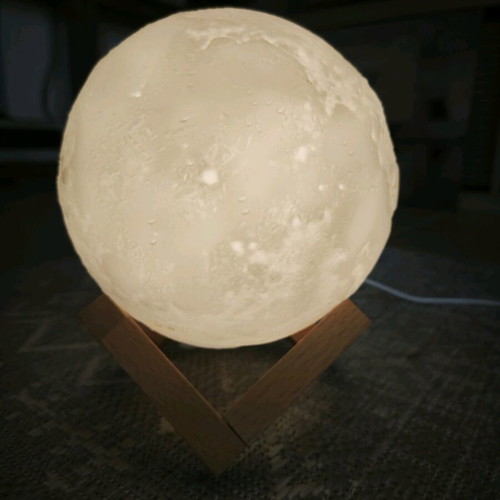 Table lamp used with wooden base and 3 lighting shades