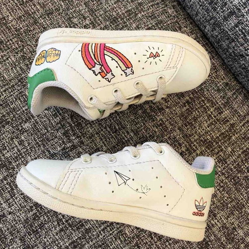 Adidas Stan Smith sneakers for girls, size 22, like new
