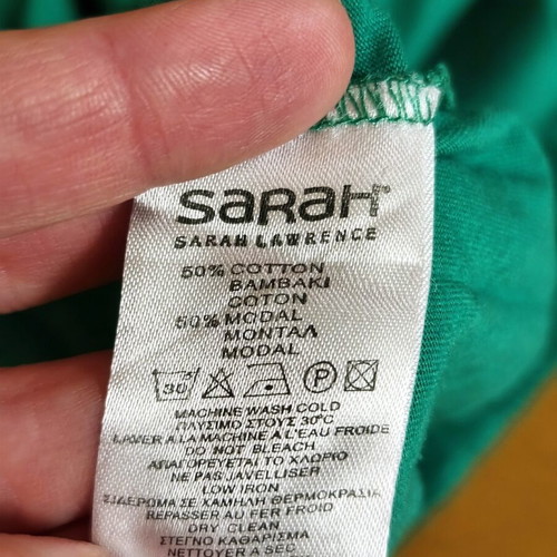 Green Sarah Lawrence tank top like new, size XL
