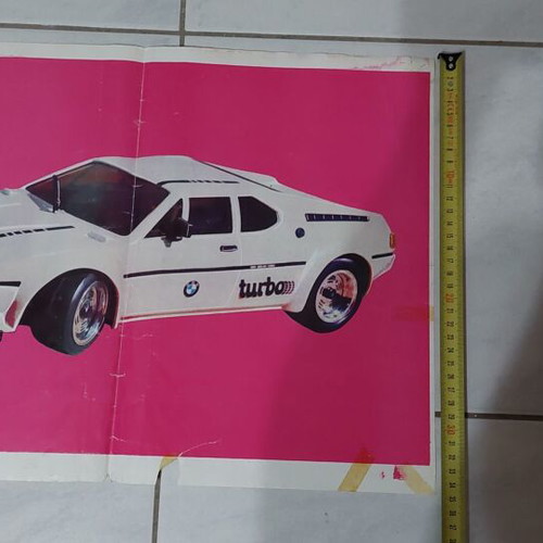 BMW 1980 Berlina Turbo collectible poster used