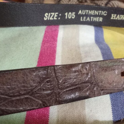 Hawk leather women's belt new with carved bronze buckle