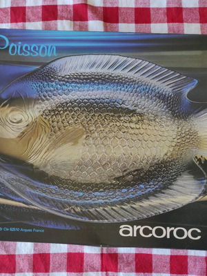 Πιατέλα Arcoroc Poisson vintage 1970s καινούργια, μεγάλη