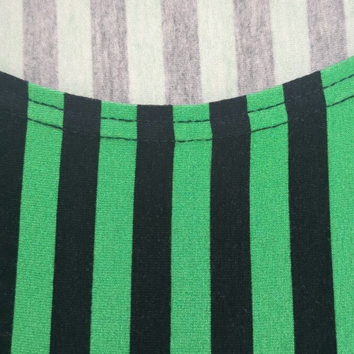 Makó striped dress like new, green and blue, size L